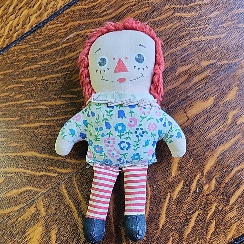 Vintage Raggity Ann Rag Doll with Red Hair 1960's
